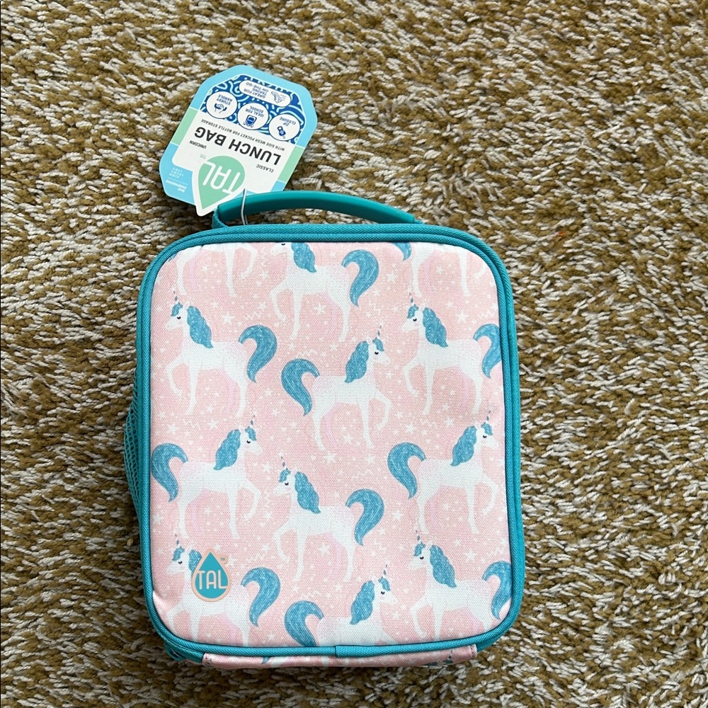 TAI Unicorn Print Kids Lunch Bag - Pink and Blue